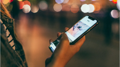 Person anonymously viewing Instagram stories on a smartphone