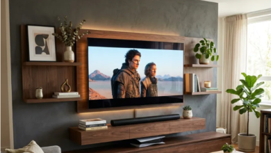 Samsung Neo QLED 4K QN80F Vision AI Smart TV mounted in a living room