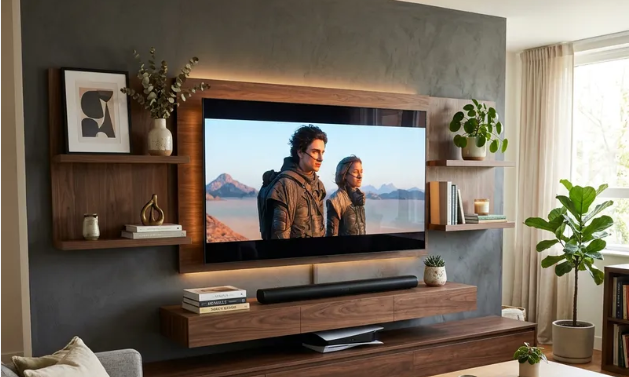 Samsung Neo QLED 4K QN80F Vision AI Smart TV mounted in a living room